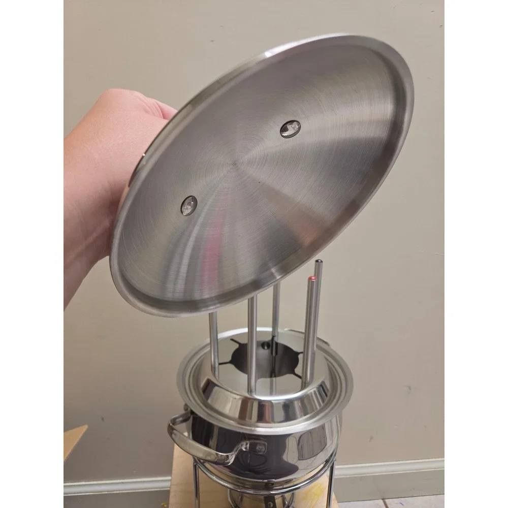 Denmark Tools For Cooks 3qt Stainless Steel Fondue and Soup Pot Combo Set
